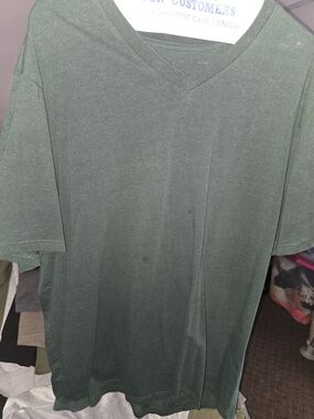 Dark Green V-Neck Tee
